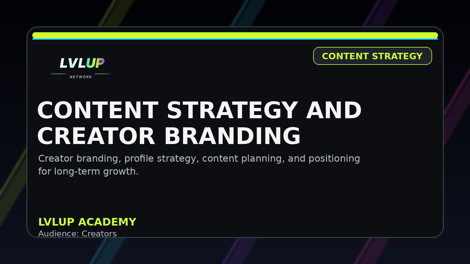 Content Strategy and Creator Branding